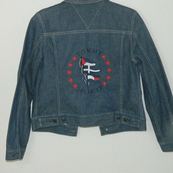 Vintage Tommy Hilfiger Jean Jacket  Hong Kong Med - Picture 1 of 10